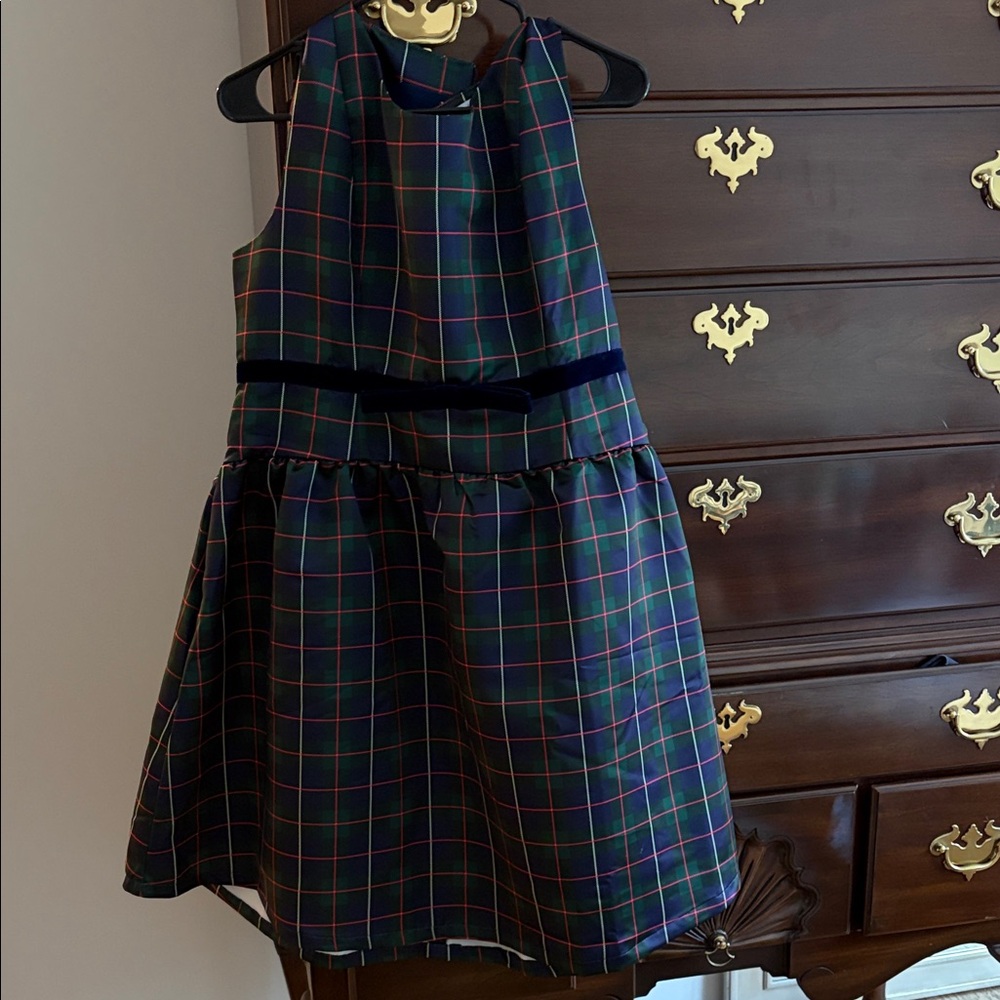 Elegant Plaid Sleeveless Mini Dress